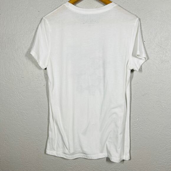 Abercrombie & Fitch T Shirt Print Short Sleeve White Floral Casual - XL - Picture 5 of 5